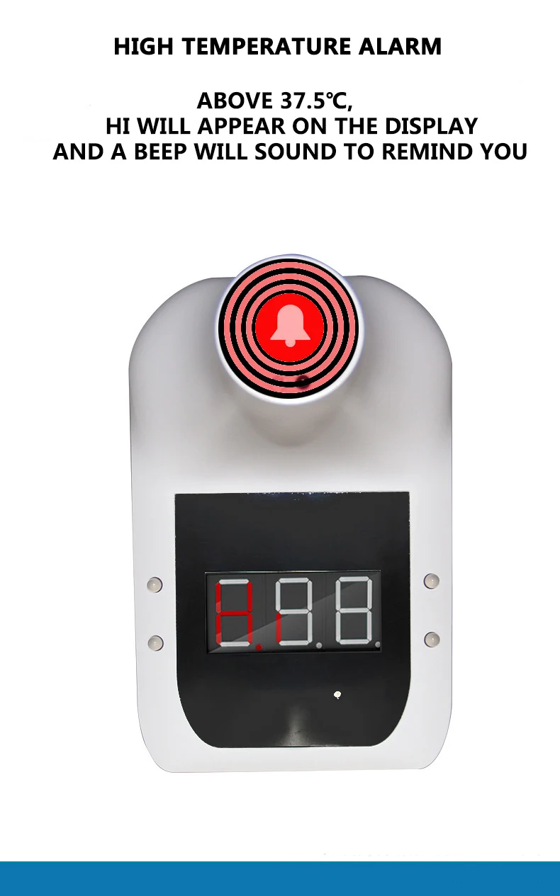 Automatic Induction Wall Mount Digital Body No Touch Thermometer