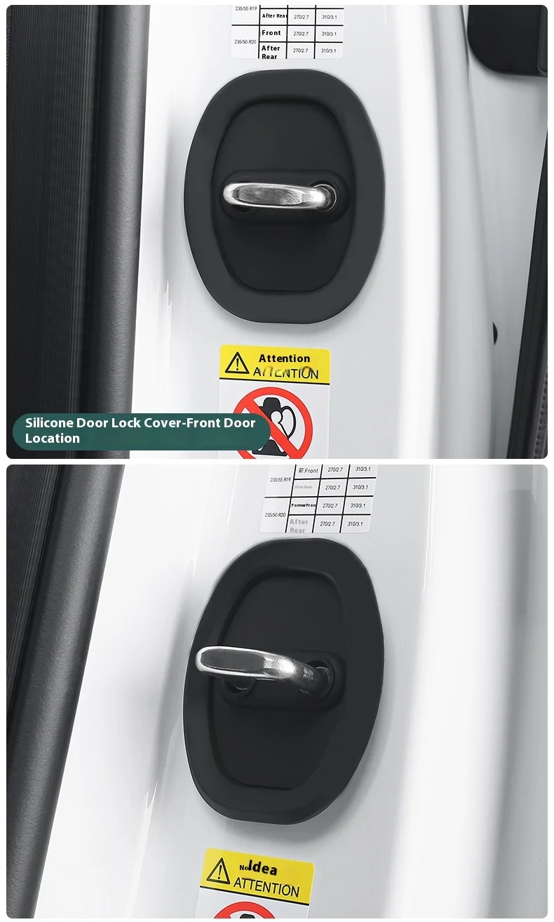 Door Latch Protector Universal Thickened Anti-Collision Door Lock Sticker Protective Car Door Shock Absorber Cushion Pad