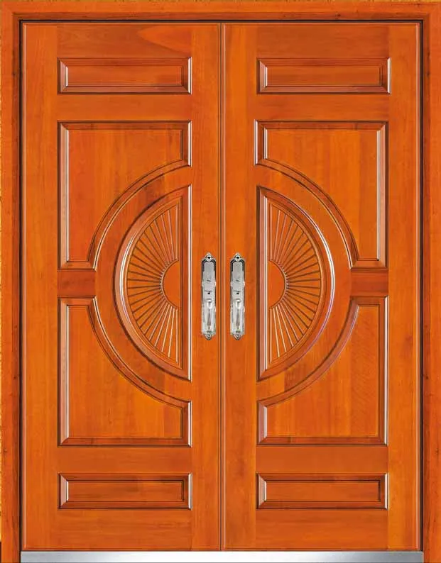 Hot selling arched solid wooden door models