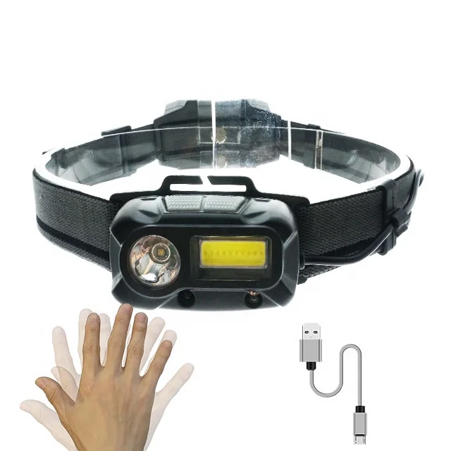 New product traditional COB Rechargeable Motion Sensor Adjustable Waterproof Outdoor LED Head Lamp Headlight Torch Light