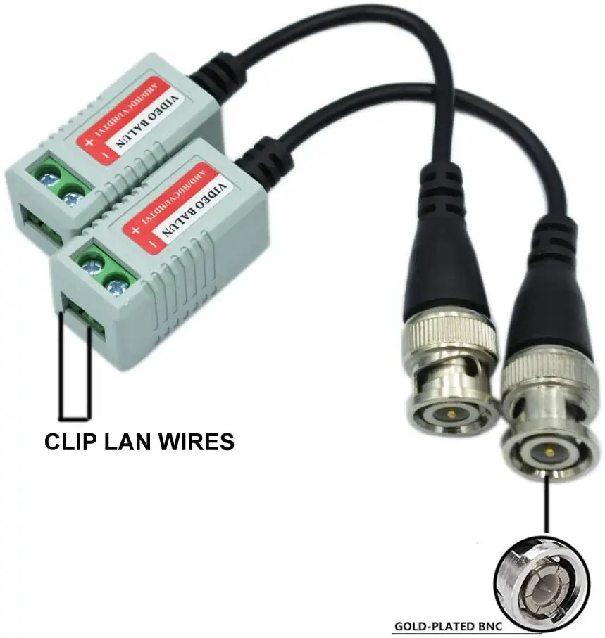 Passive Hd Cvitviahd Cctv Surveillance Mini Cctv Bnc Video Balun Transceiver Cable Buy 4592