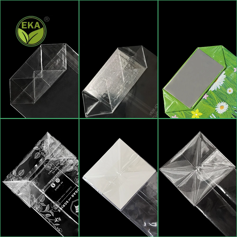 Opp Plastic Packaging Bag Candy Bopp Clear Block Bottom Pouch Opp Square Bottom Bag Opp Cello