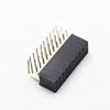 2.54mm spacing female 10 pin header three row Y end 8.5mm Height low profile pin header