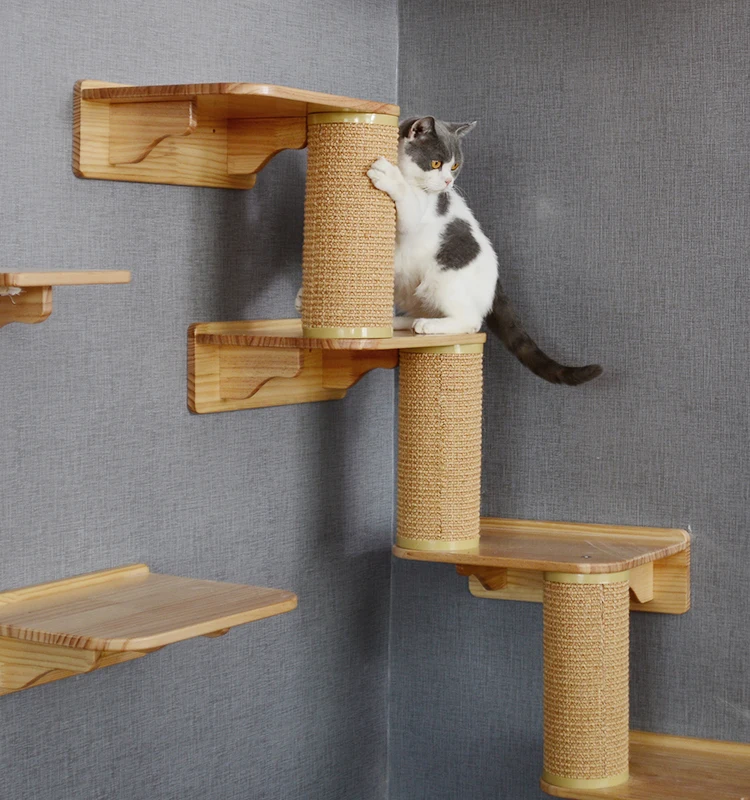Cat house Cat wooden set Cat house on a wall Cat shelf Decoration on a wall Free shipping Cat playground Cat step Christmas gift Pet toy 