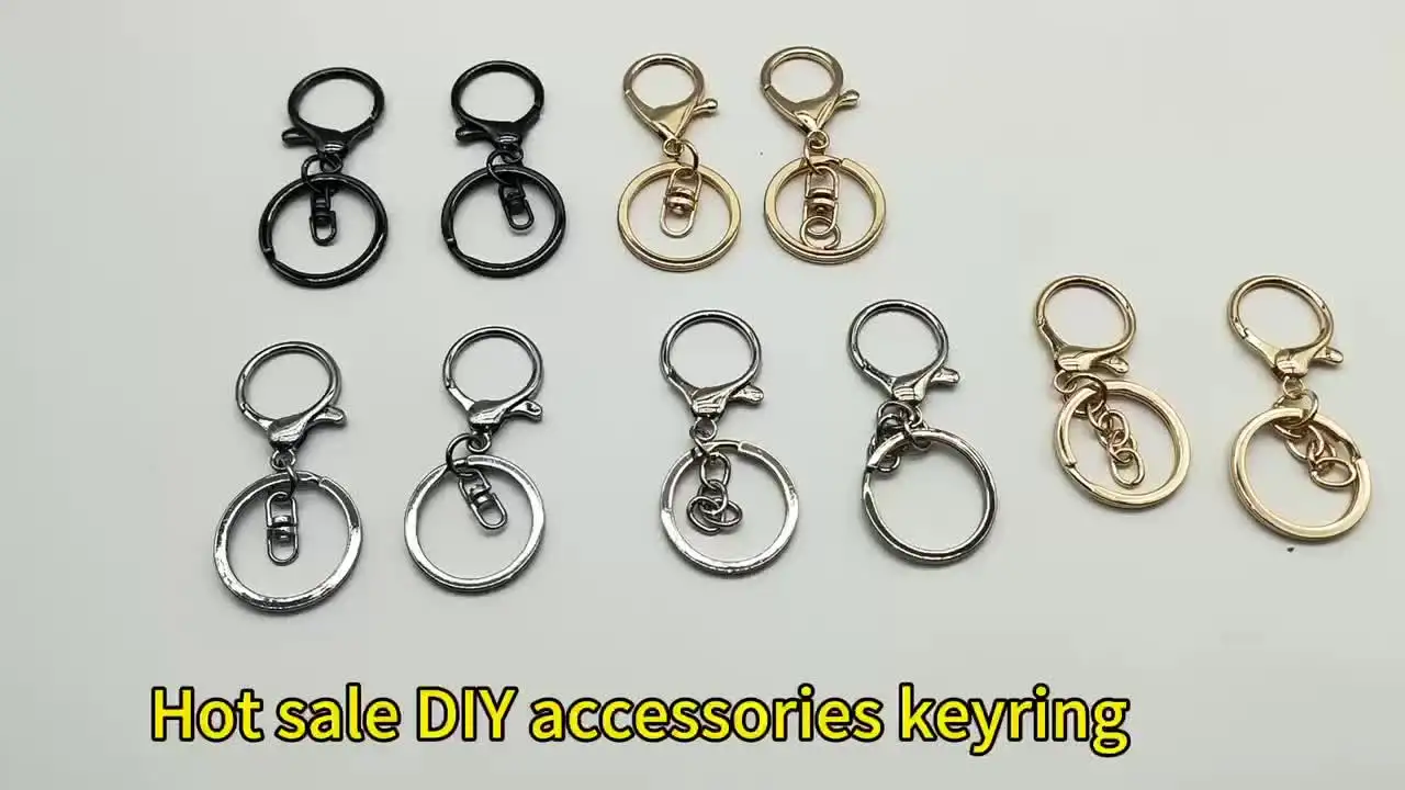 DIY Keychain Accessories - Metal Zinc Alloy Lobster Clasp