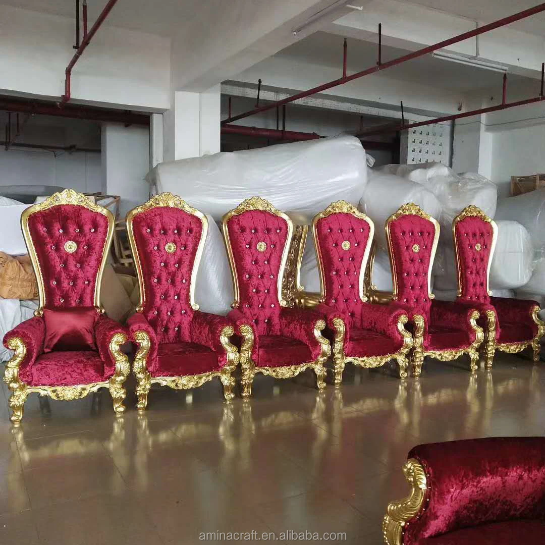 Luxury Royal White Leather King And Queen Wedding Loveseat Throne Chair