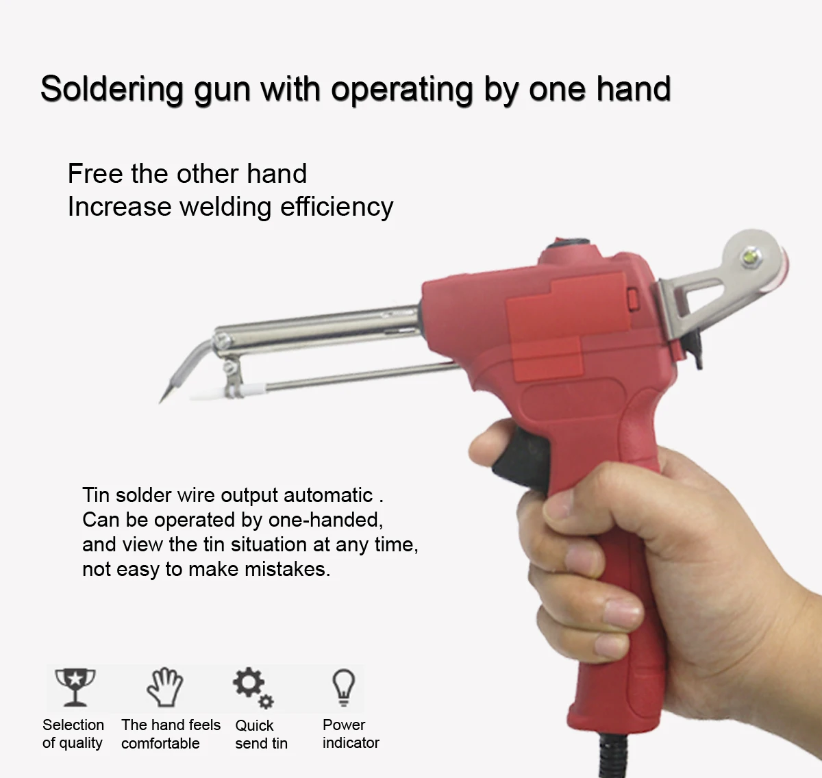 60w Soldering Gun With Automatic Output Solder Wire Soldering Iron