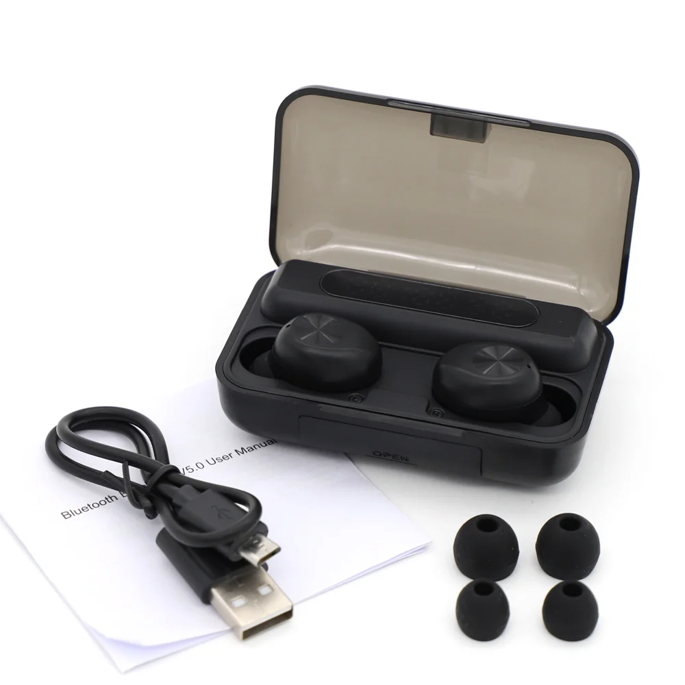 F9 waterproof ipx5 tws earbuds sport headset bluetooth 5.0 wireless headphones for iphone xiaomi sumsang huawei - ANKUX.COM