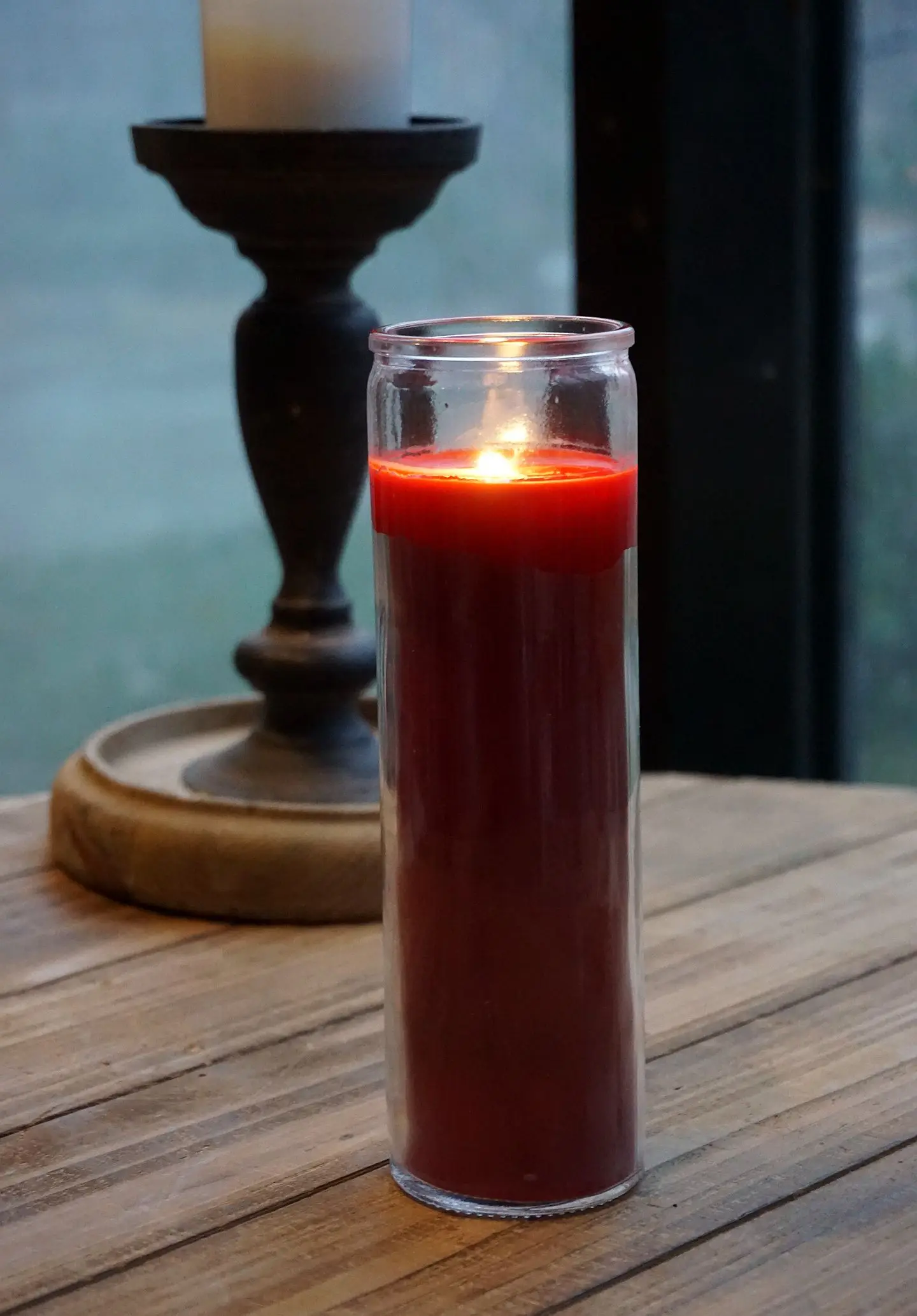 8 Inches Religious Candle/multi Color Church Candle In Glass Bottle