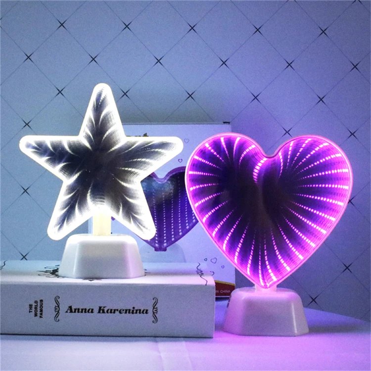 Party Decor Tunnel Lamp Double-side Infinity Light LED Light 3D Infinity Mirror Angel Sign led Night Light