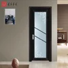 interior bathroom push open frosted glass door aluminum alloy frames casement single toilet hinges swing open doors