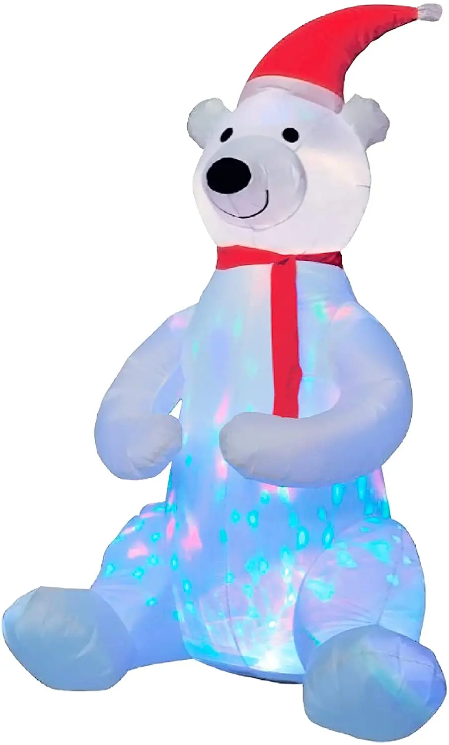 室外室内圣诞装饰迪斯科led灯充气北极熊模型充气雪人