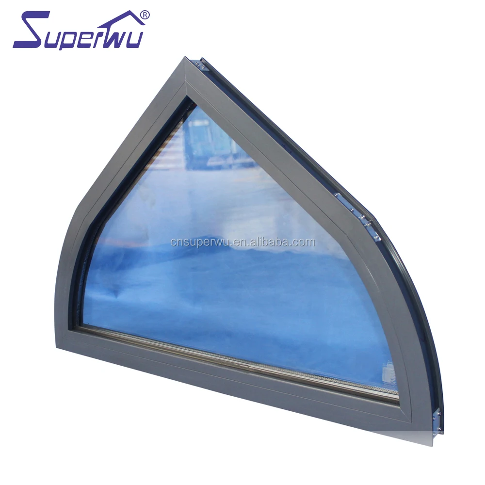 China factory high quality triangle type fixed window clear glass china windows sale