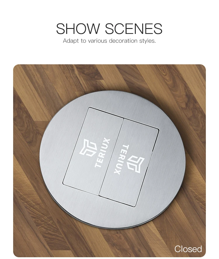 American standard stainless steel power 16A round hidden floor socket box