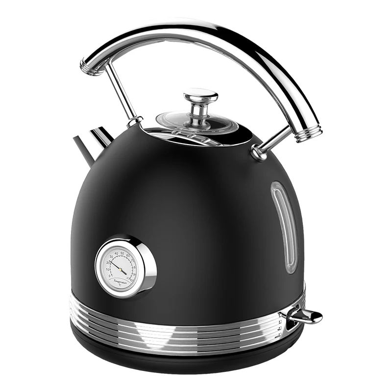 European Retro Kettle With Stainless Steel Kitchen Appliance 1.7l Fast