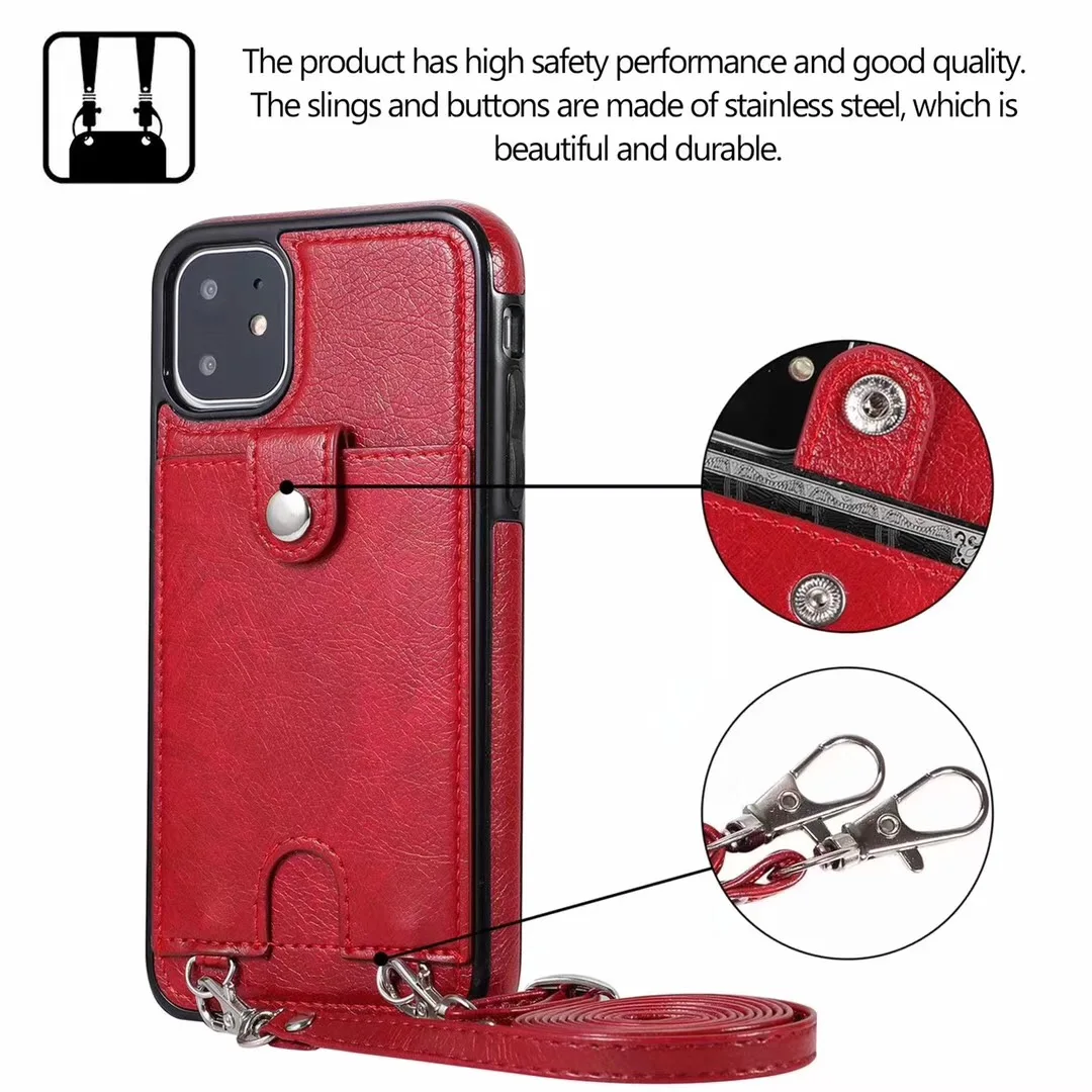 Cell Phone Case Shoulder Strap For Apple Iphone X,Chain Strap Pu