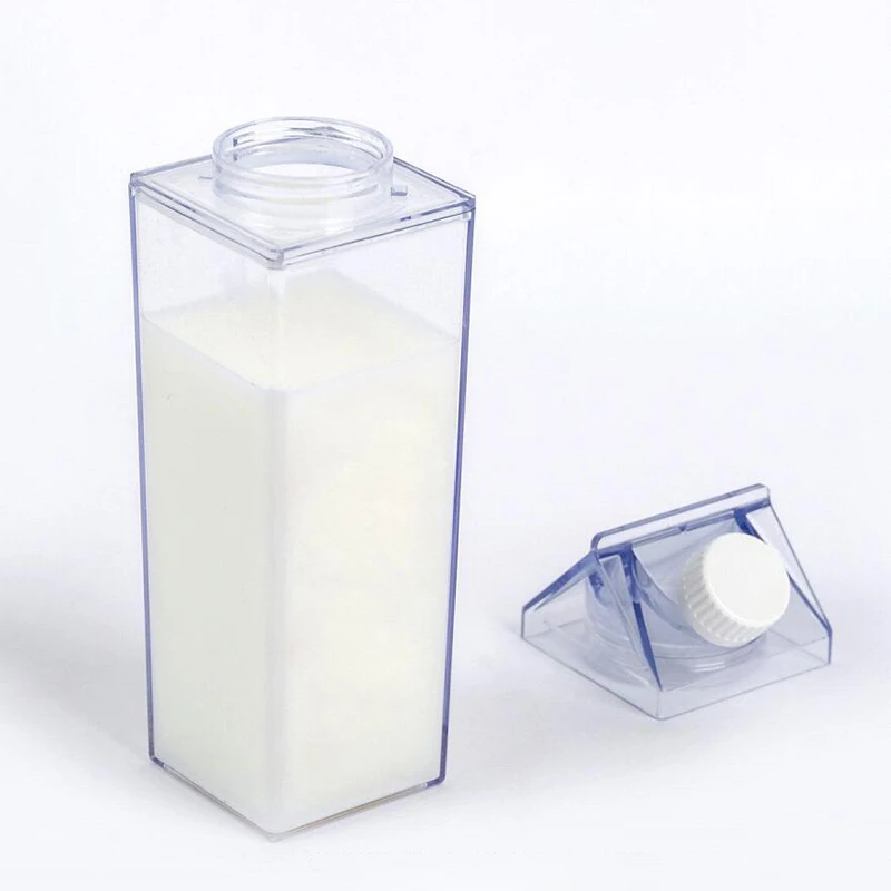 Yiding Bpa Free 500 Ml Transparent Clear Square Milk Carton Water