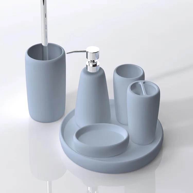 Venta al por mayor accesorios de baño de cerámica azul-Compre online