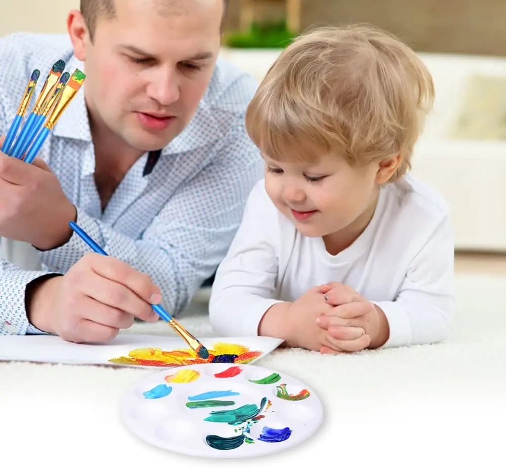 Color 10 Wells Design Plastic Palette Art Paint Plastic Drawing Tray