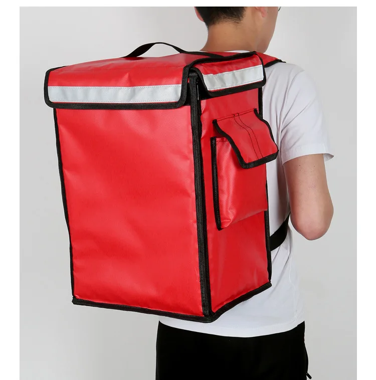 42L High Quality 500D Oxford Collapsible Waterproof Delivery Food Warmer Cooler Bag Backpack
