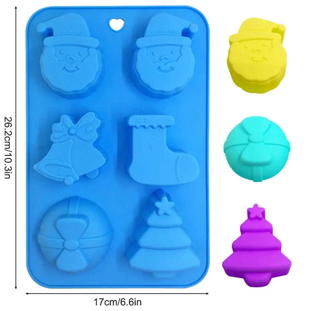 3 Pack Silicone Christmas Molds Pancake,Nonstick Chocolate Jelly