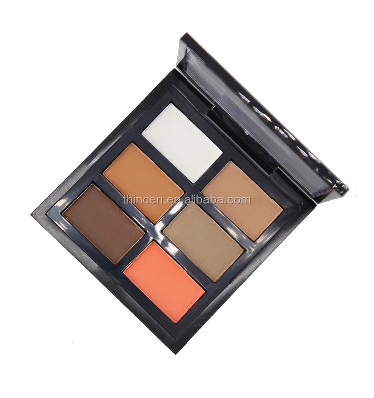 High Pigment Shimmer Private Label Logo Customizable 6 Colors Dry Powder Makeup Eyeshadow Case