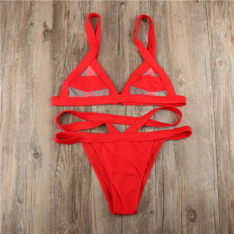 Sexy Bikini - FYA356 High Quality Two Piece Mesh Bandage