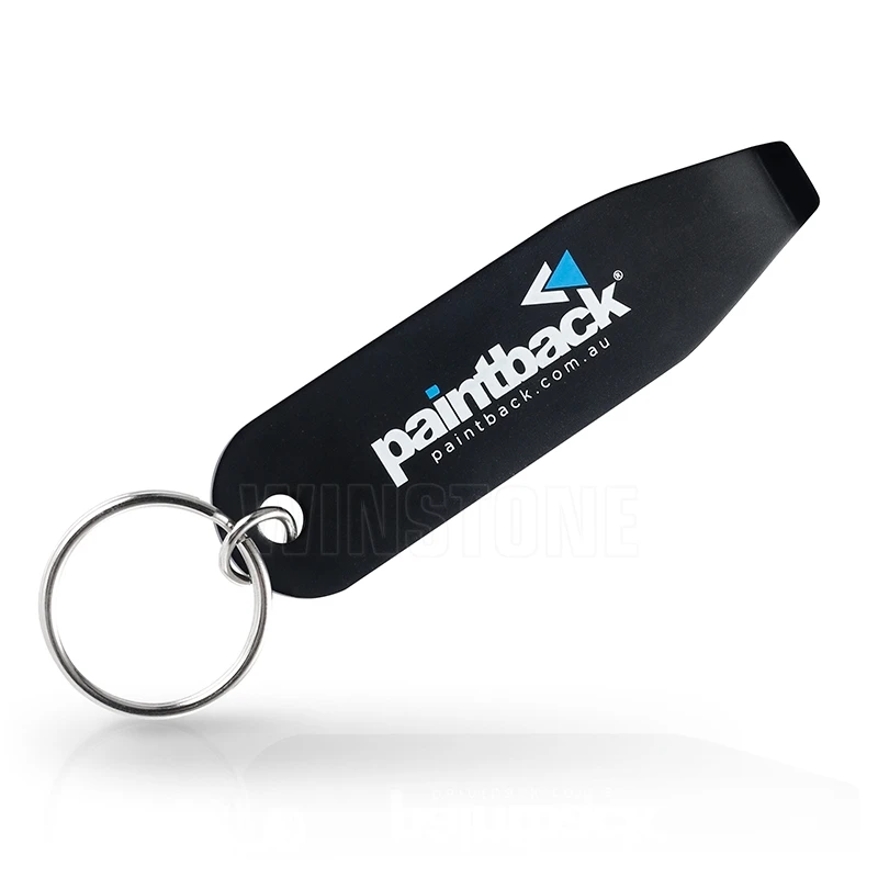 Custom Black Paint Tin Can Opener Key Ring Holder With Print Logo Buy