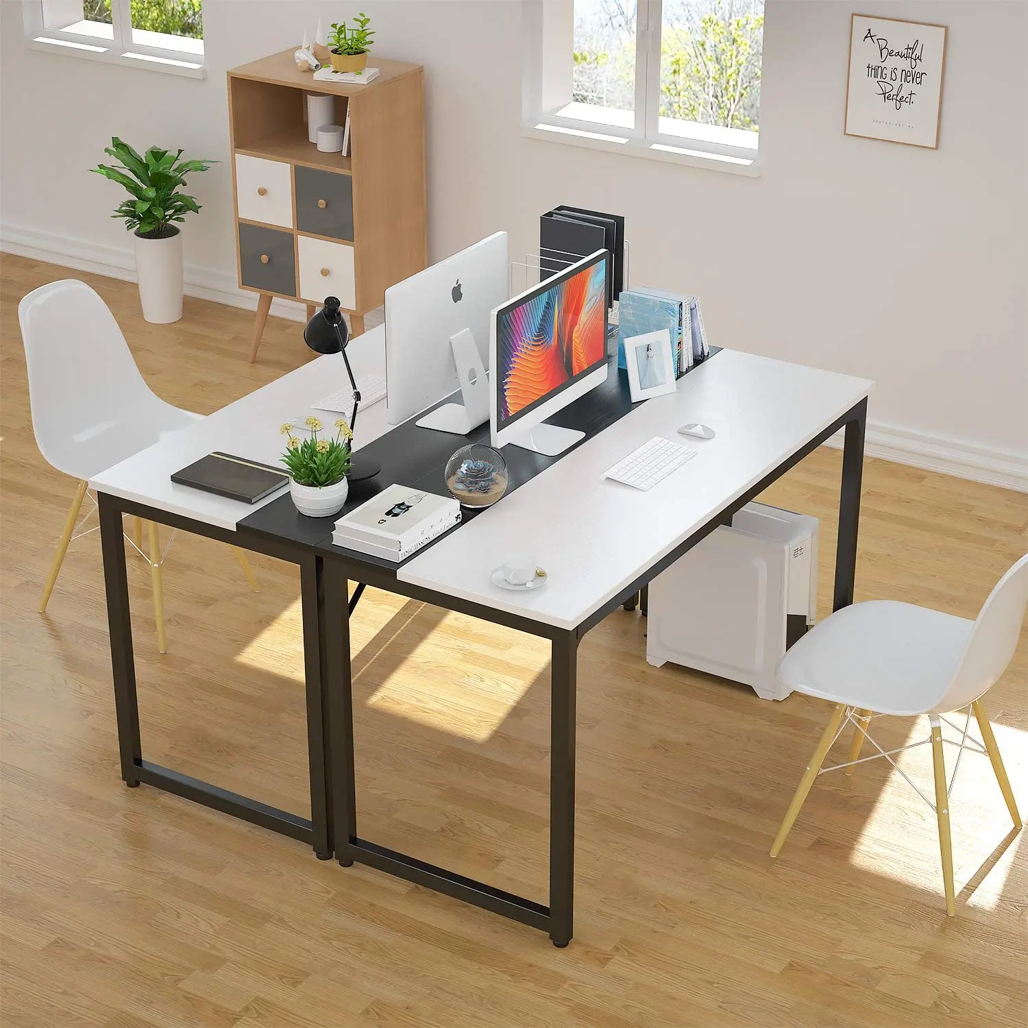 Computer Table Sturdy Office Desk Modern Pc Laptop Writing Study Gaming ...