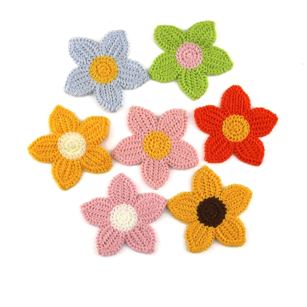 可爱的设计 3d 花卉钩编贴花刺绣贴布帽子服装辅料