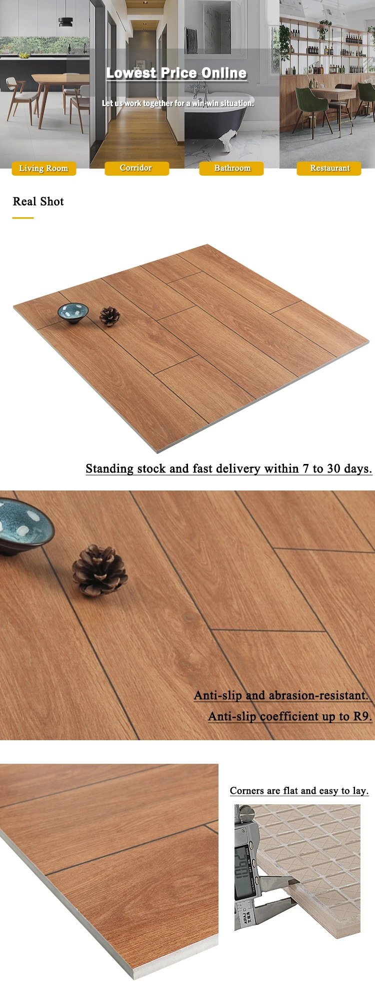 Goodone Antislip Gres Solid 60x60 New Model Flooring House Rustic