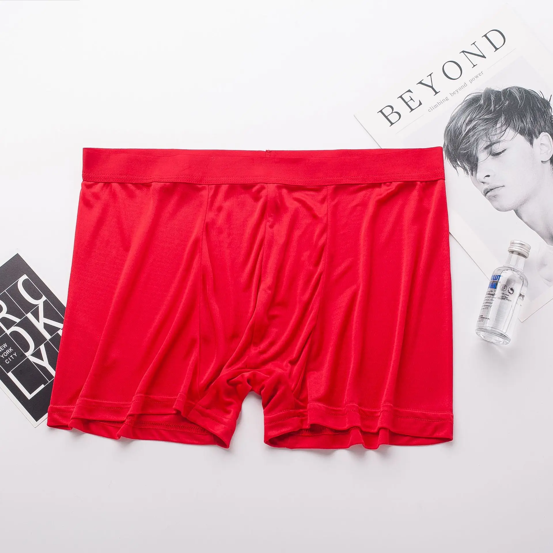 Nude Feel Men Pure Silk Panties Breathable Man Boxer Underwear Cozy ...