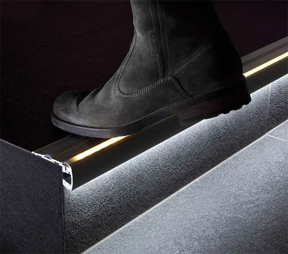 81*42mm Step Stair Nosing Light Up Down Extrusion Led Stair Aluminum Profile Buy Staircases