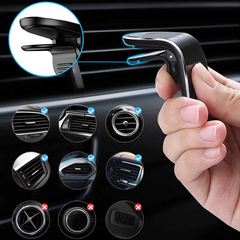 2020 Metal Magnetic Car Phone Holder Mini Air Vent Clip Mount Magnet Mobile Stand For iPhone XS Max Xiaomi Smartphones in Car.jpg