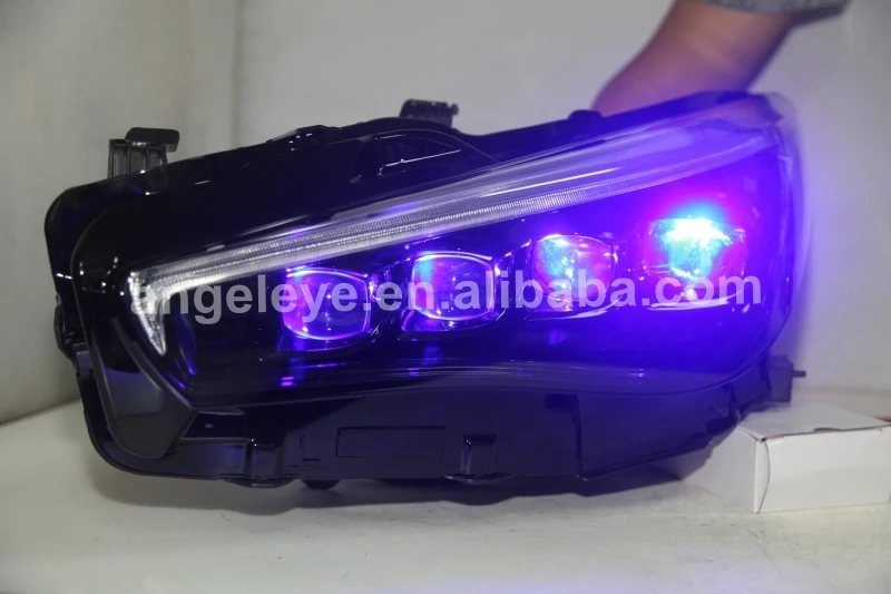Full led headlight For NISSAN Infiniti q50L Black Housing LD