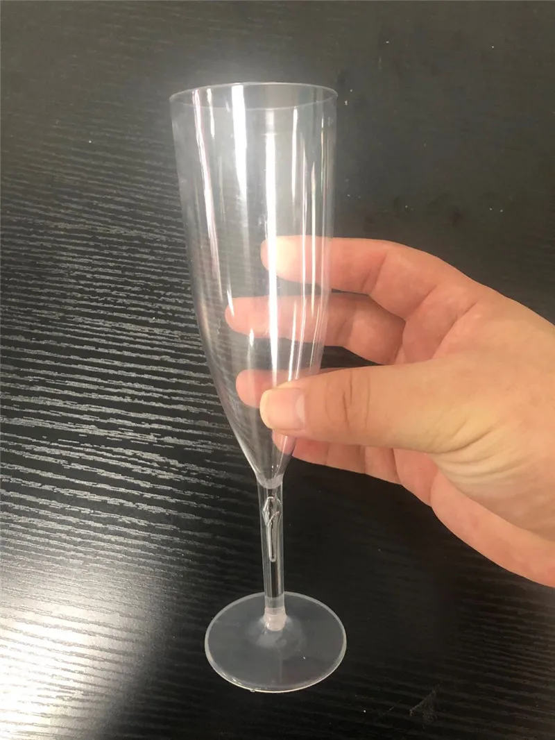 200ml 100 Biodegradable Champagne Glasses Pla Transparent Ecofriendly