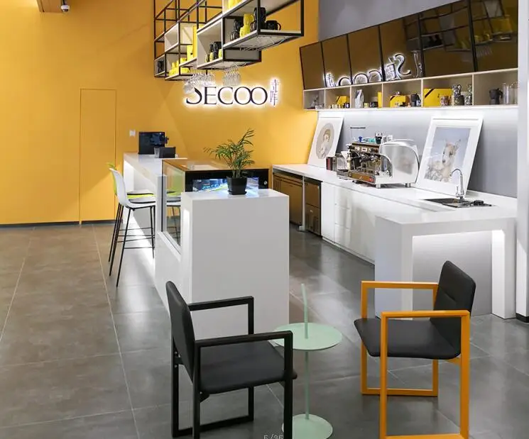 Retail Store Display Fashion Bubble Tea Kiosk Cafe Counter Shop Mall