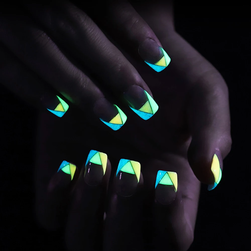 soak off gel polish uv led curing popular neon Color dark glow gel