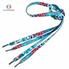 Wholesale custom design your own polyester printed bulk shoelaces elastic