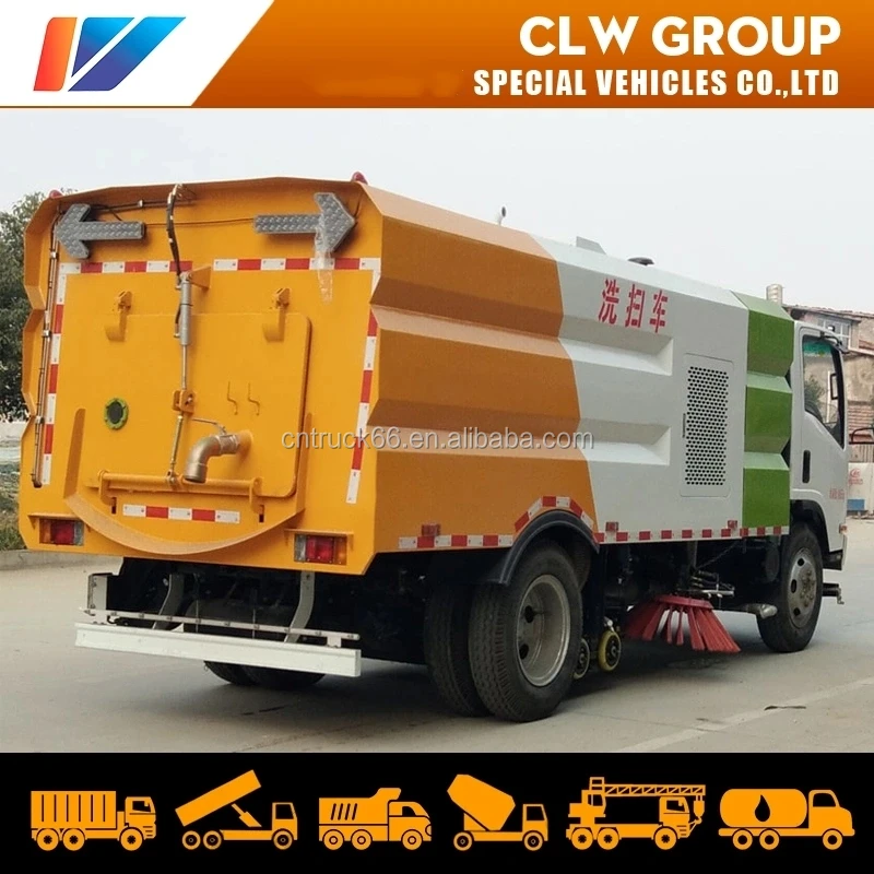 Self Dump Road Washing and Sweeping Truck