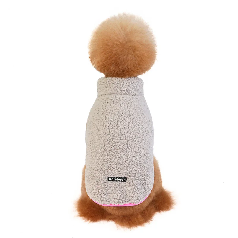 OEM Customized Pet Clothes Dog Jacket Soft Fleece Dog Sweater Fashion Zipper Pet Coats Dogs Clothing For Winter
