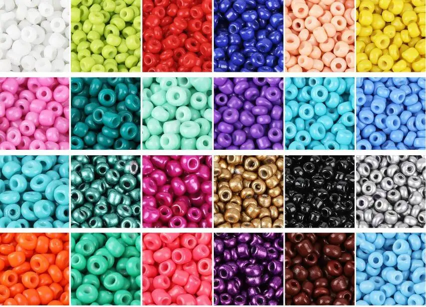 24 Grid Box Package Diy Glass Pony Beads For Jewelry Making Baking ...