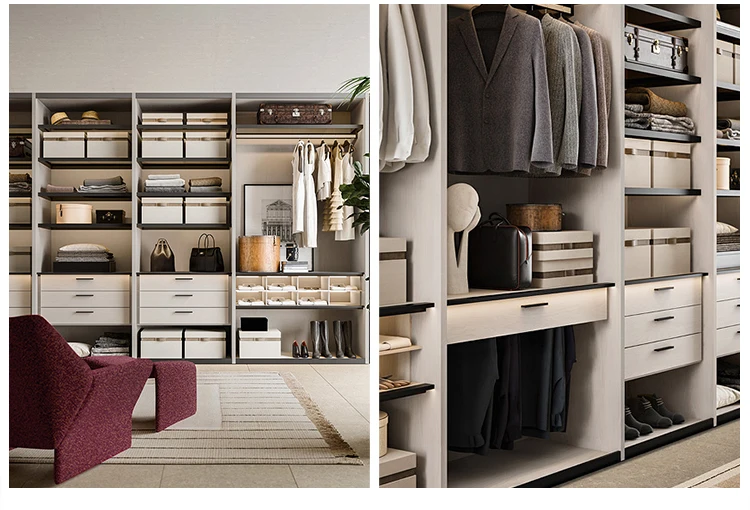 Italian modern luxury wardrobe custom design wardrobe closet furniture walk-in wardrobe