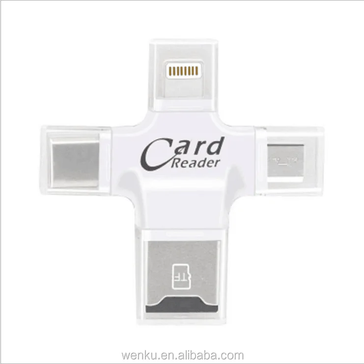 4 in 1 mini Pendrive Card Reader OTG Factory Price Type-C Usb for phone Android magnetic Smart Card Reader With TF/SD - ANKUX.COM