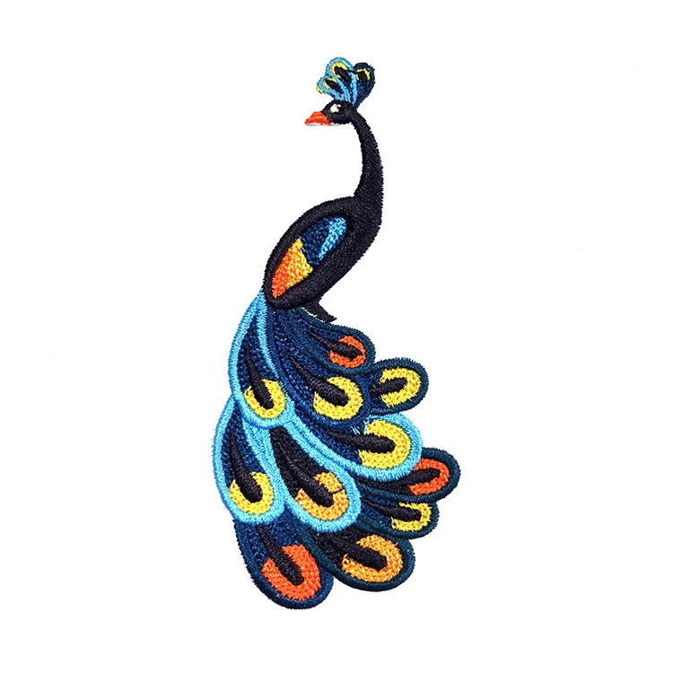 2019 最新设计动物编织刺绣补丁批发定制 3d 徽章铁在标志热转印刺绣