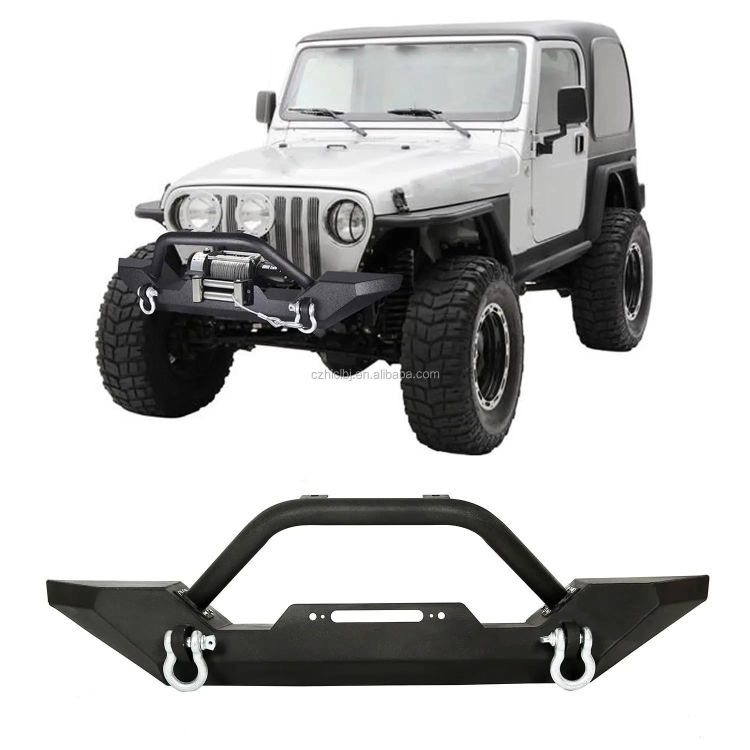 Ca-110 Front Bumper Winch Plate D-ring Black For 86-06 Jeep Wrangler Tj Yj  - Buy Front Bumper For Jeep Wrangler Jk,Front Bumper,Bumper Product on  