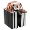 4Pin CPU Cooler 1155 1156 AVC Pure Copper 6 Heat Pipe Single Cooling Fan Support Intel AMD