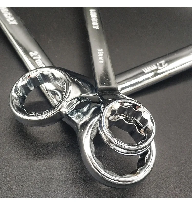 Manufacturers direct mirror eye spanner wrench complete in specifications mirror double - ended ring wrenches