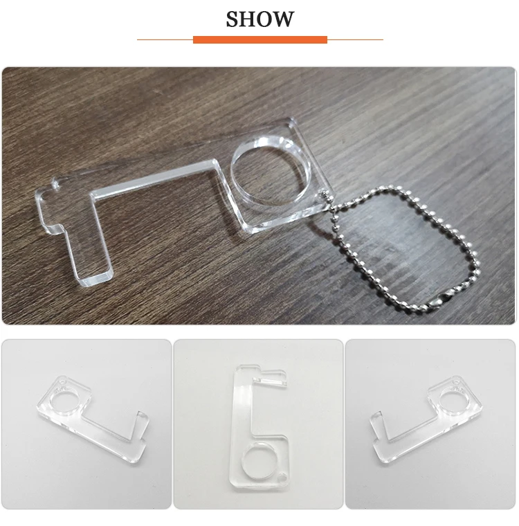 2020 Kontaktlose Schlüssel Anhänger No Touch Schlüssel Bund Acryl Freis