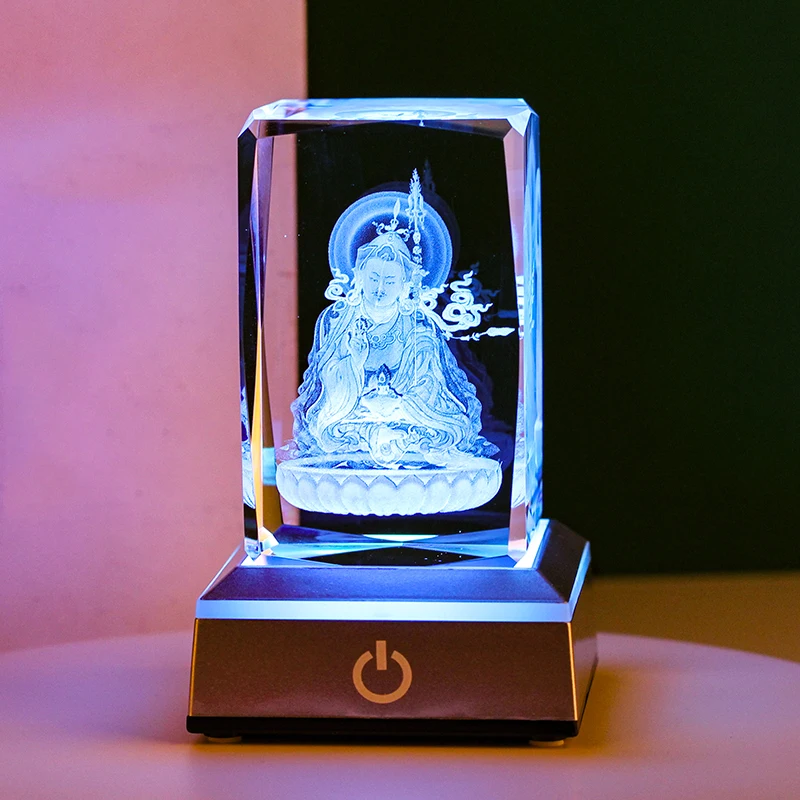 product 3d laser engraving crystal with 3d hindu god picture inside hindu religious gift-32